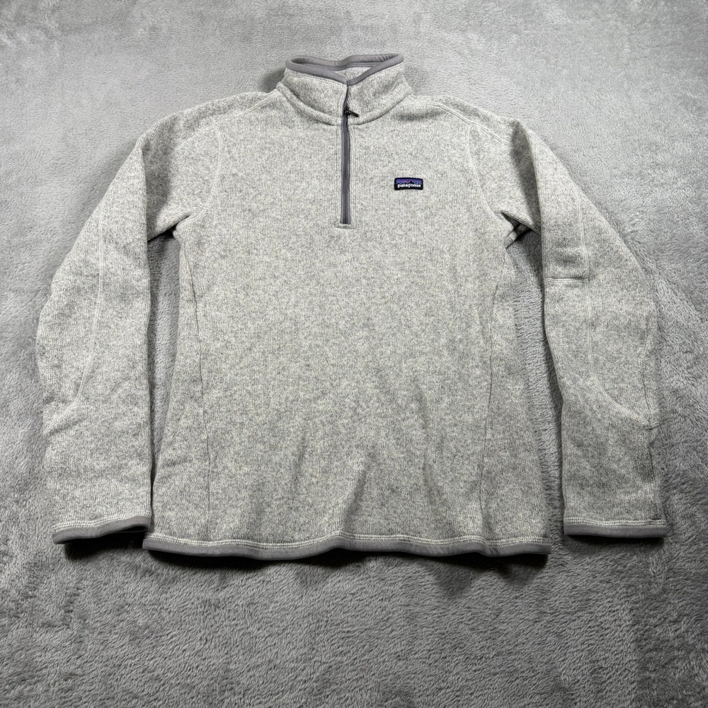 Patagonia Better Sweater Women Small Gray 1/4 Zip Pullover Fleece Jacket Winter